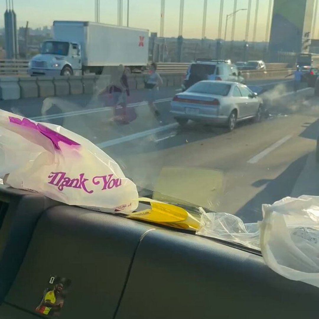 Man Seen Punching Woman Following Freeway Collision