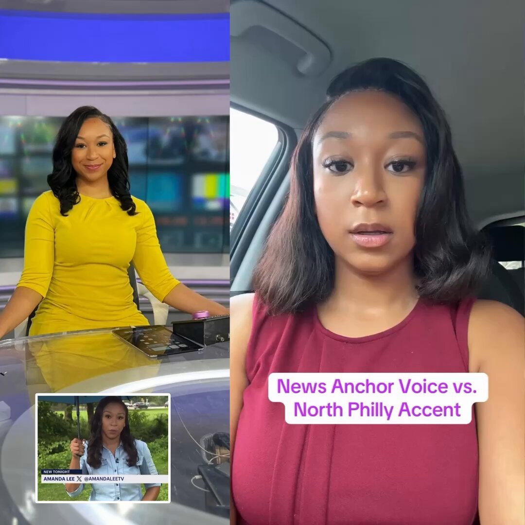 Philadelphia news reporter shows her news anchor voice vs how she actually talks